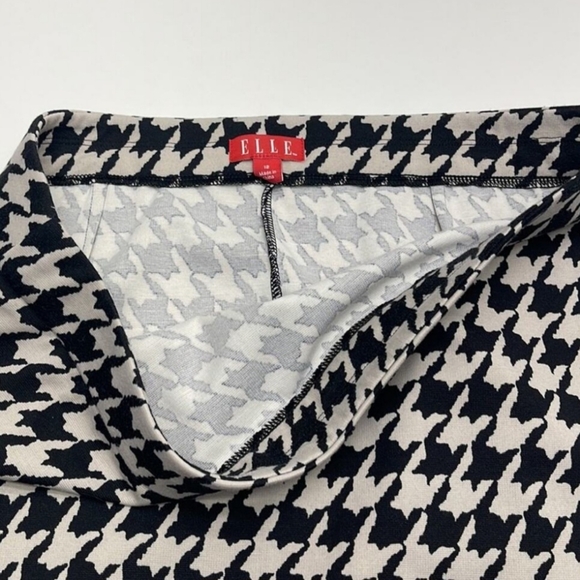 ELLE Women’s 12 Black Tan Stretchy Skirt - Picture 3 of 3